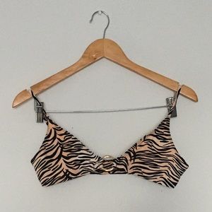 NWOT Bamba Ringleader Tiger Print Bikini Top